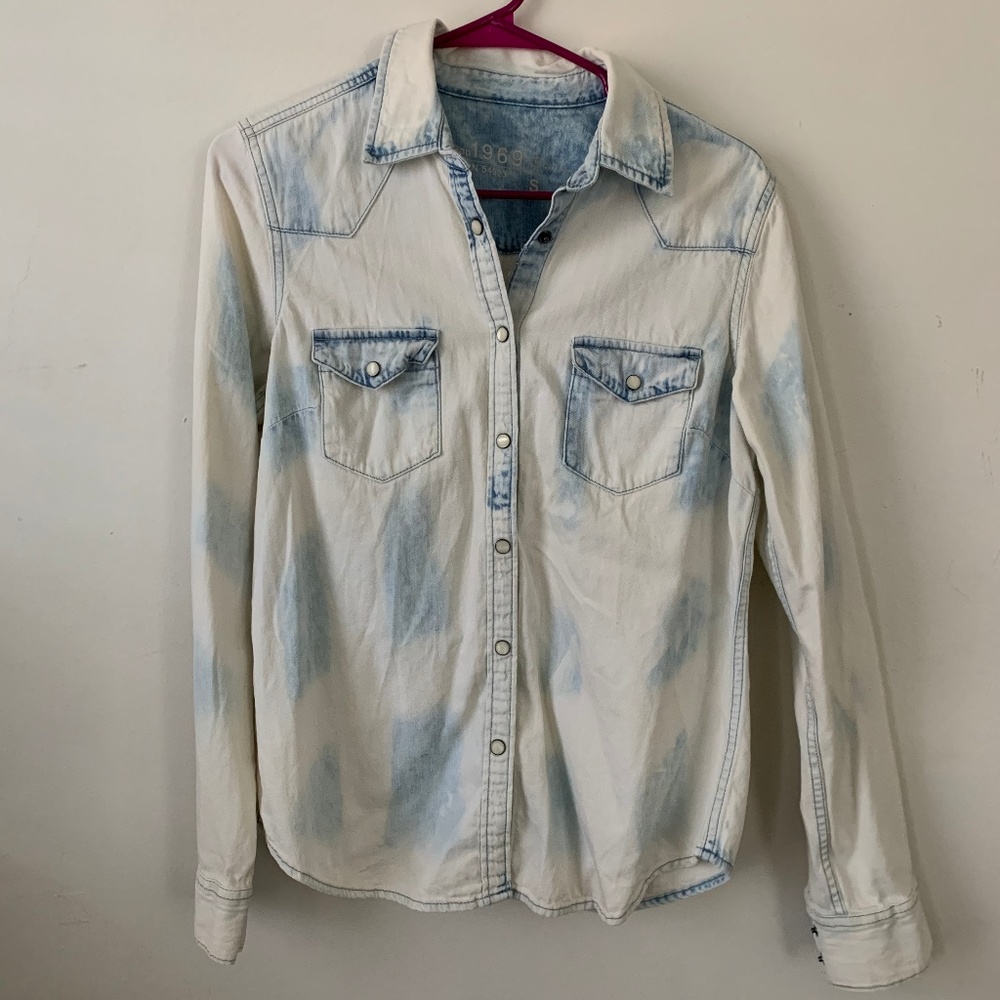 Gap Denim Acid-Wash Button Down